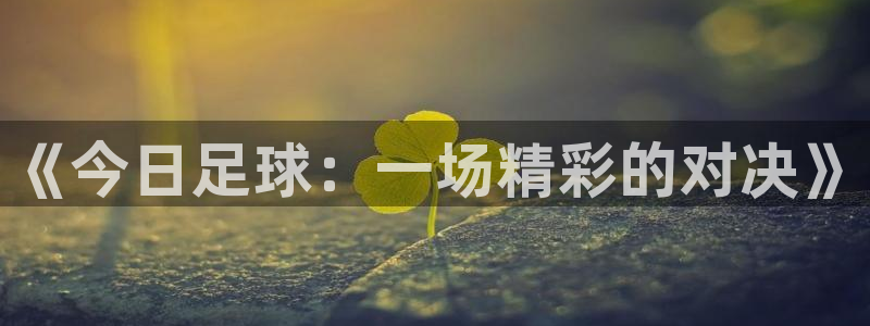 乐球体育免费直播：《今日足球：一场精彩的对决》